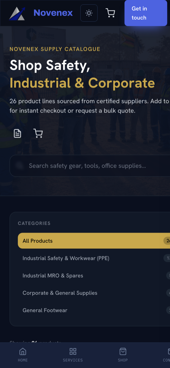 Novenex Supply — online store
